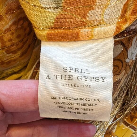 ♲ Spell Mystic Tasseled Robe in Sunflower - Picture 5 of 7